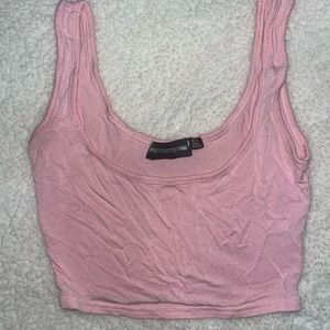 Light pink crop tank top